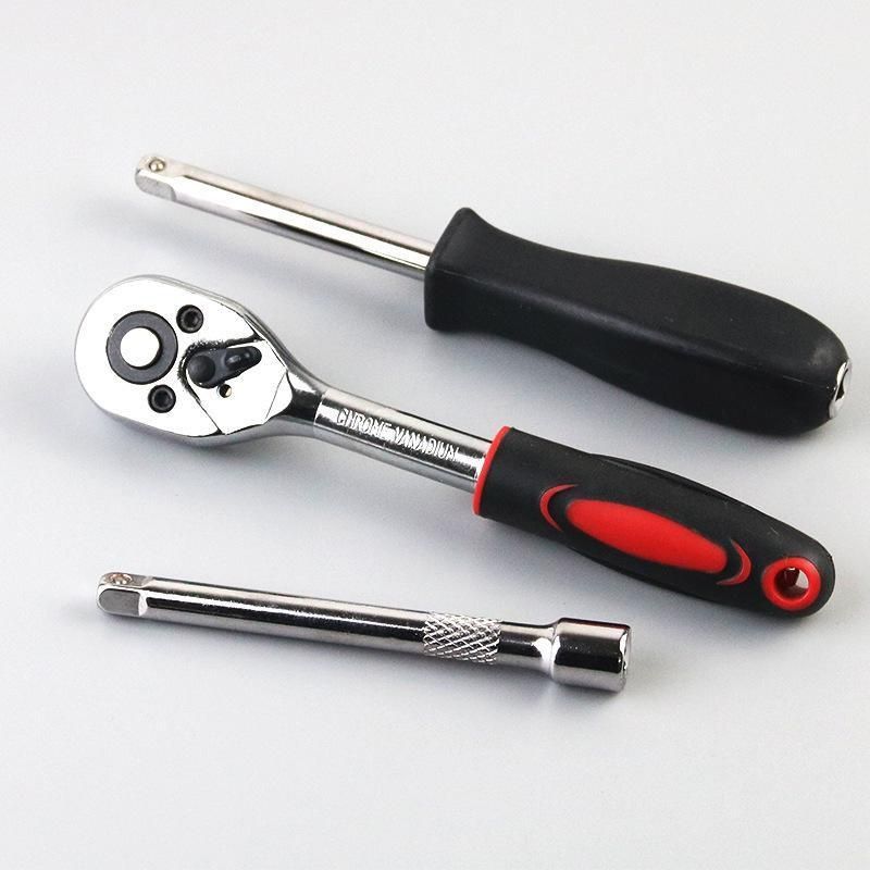 46pcs Car Repair Tool Set,1/4-Inch Socket Set,Ratchet Torque Wrench,Combo Tools Kit,Auto Repairing Tool Set.
