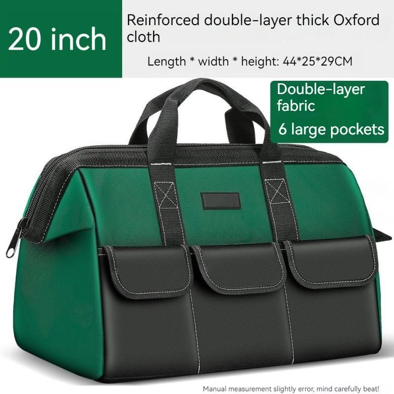 Large Electrician Tool Bag Organizer Heavy Duty Tool Pouch Bag Waterproof Anti-Fall Storage Bag with Multi Pockets