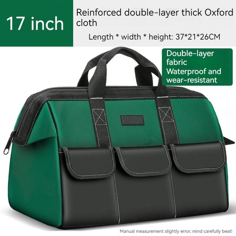 Large Electrician Tool Bag Organizer Heavy Duty Tool Pouch Bag Waterproof Anti-Fall Storage Bag with Multi Pockets