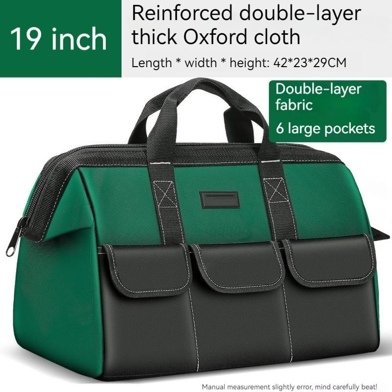 Large Electrician Tool Bag Organizer Heavy Duty Tool Pouch Bag Waterproof Anti-Fall Storage Bag with Multi Pockets