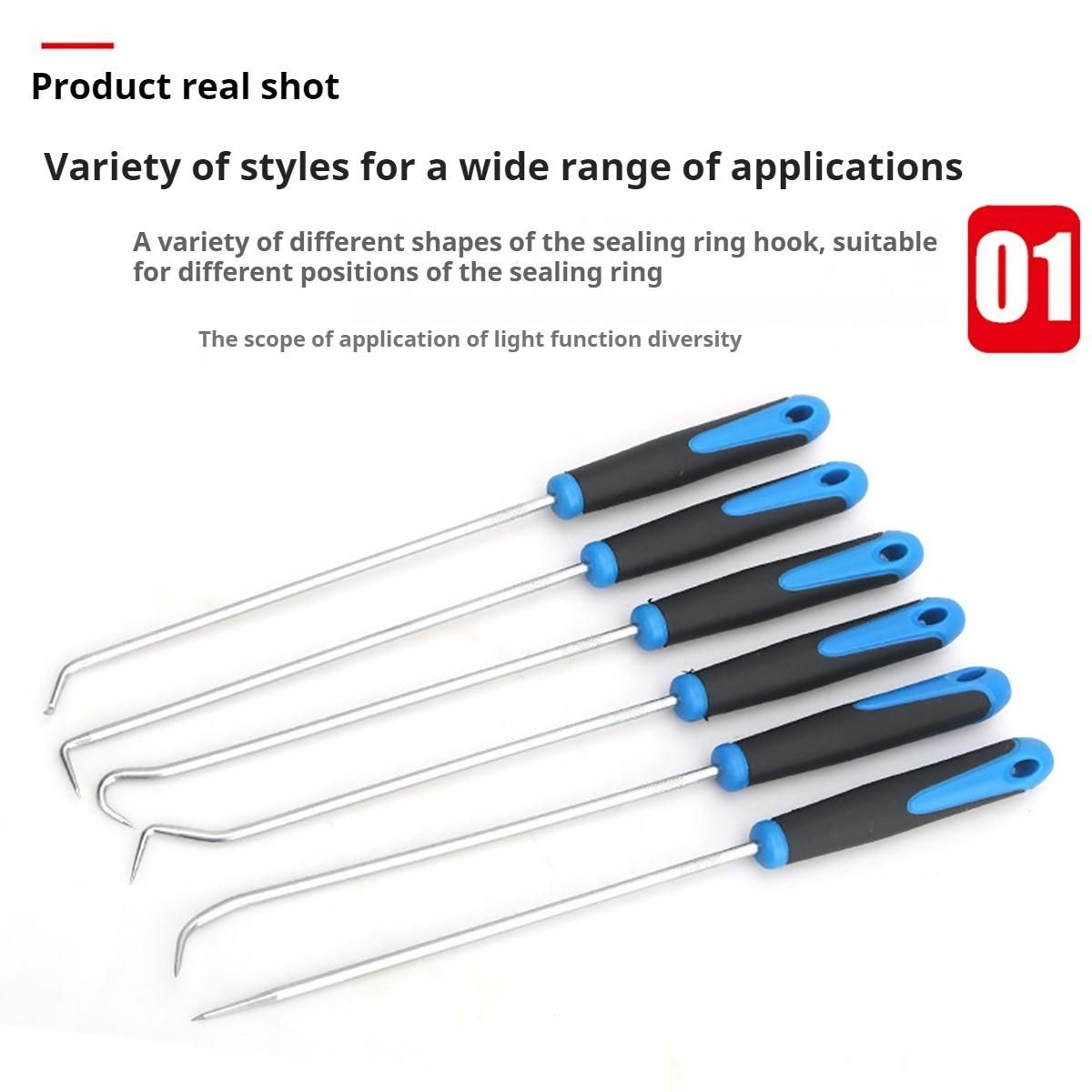 6PCS Pick Hook Set Durable Extra Long O-Ring and Seal Remover Craft Hobby Tool Color Randomly