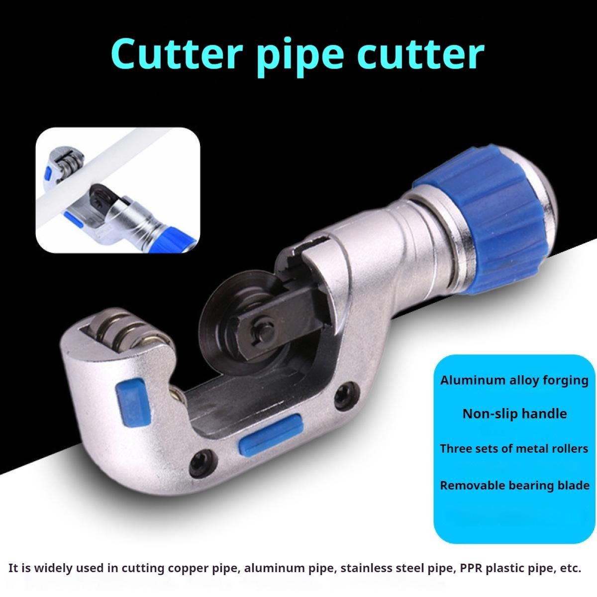 1pc Roller Type Tube Cutter 4-32/5-50 Bearing Pipe Cutter Stainless Steel Tube Shear Hobbing Cutting Blade Refrigeration Tool