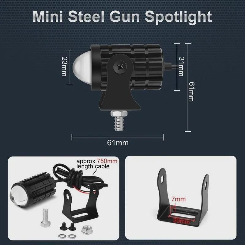 1/2Pcs Dual Color Car Driving Fog Light Universal LED Motorcycle Headlight Spotlight Lamp Mini Projector Lens Auxiliary