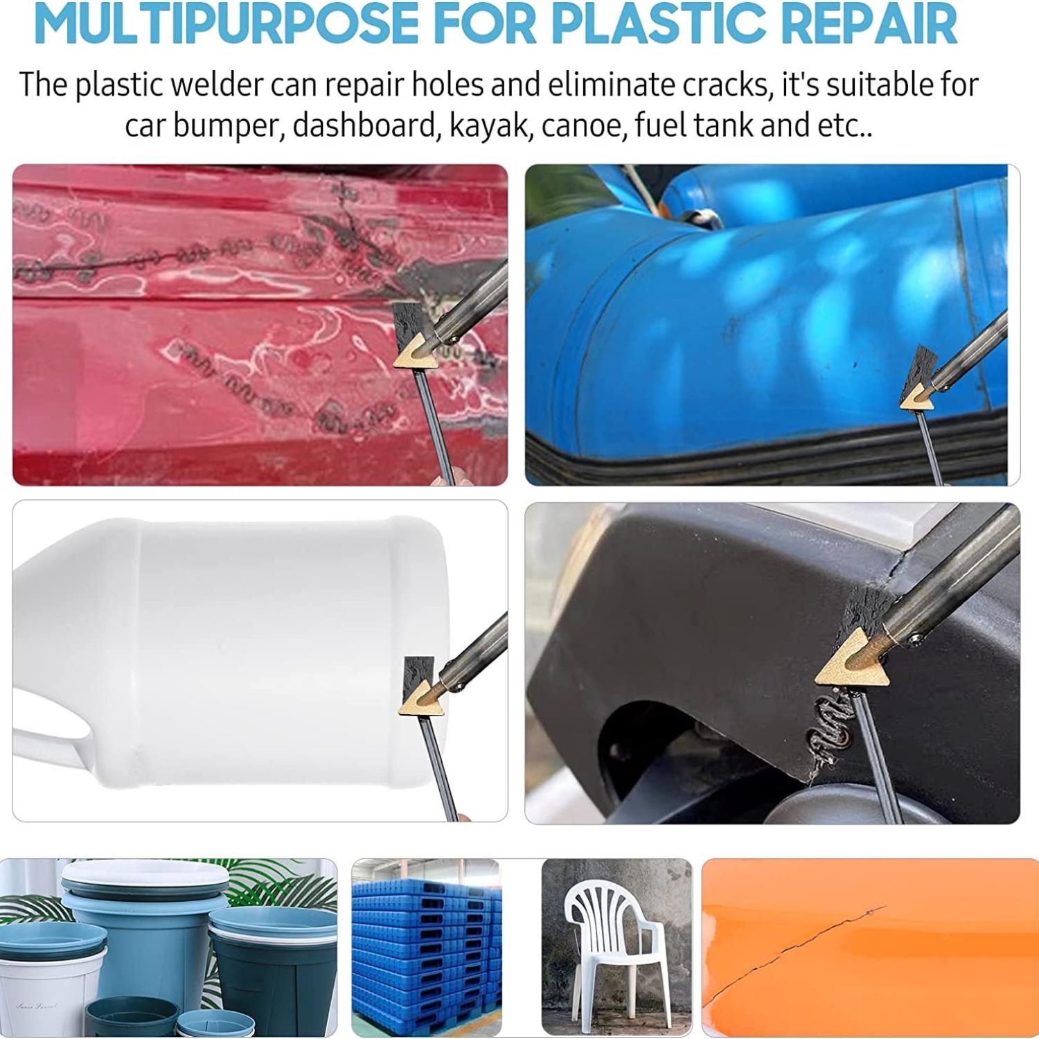 Car Bumper Repair Kit Soldering Iron Plastic Welding Kit Leather Ironing Tool Smoothing Tool Belt PP Stick Plastic Repair 220V