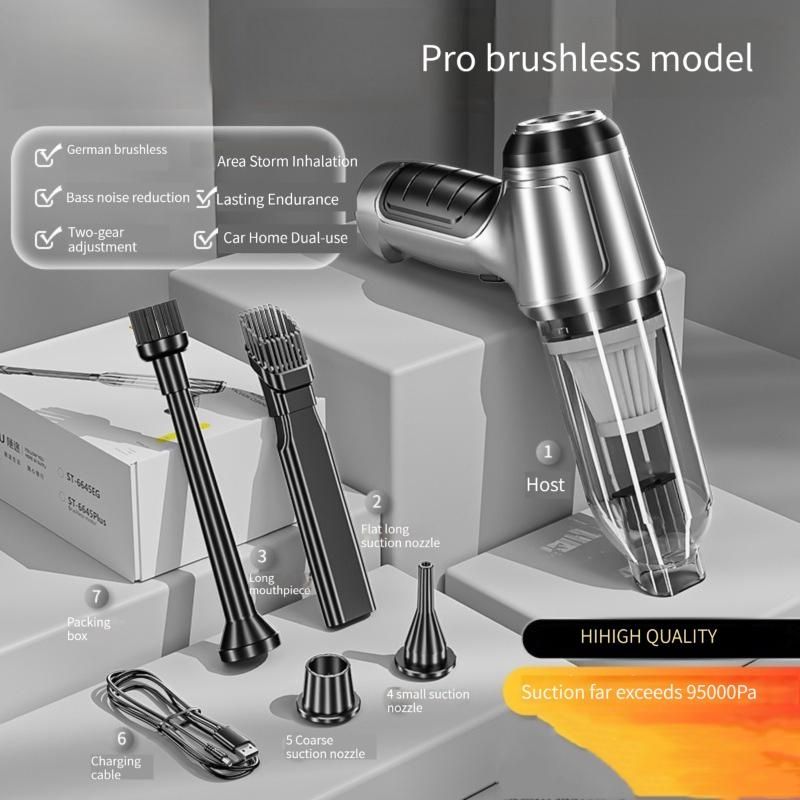 120W Car Wireless Vacuum Cleaner Portable Handheld Blowable Cordless Home Appliance Vacuum Home & Car Dual Use Mini VacuumCleaner