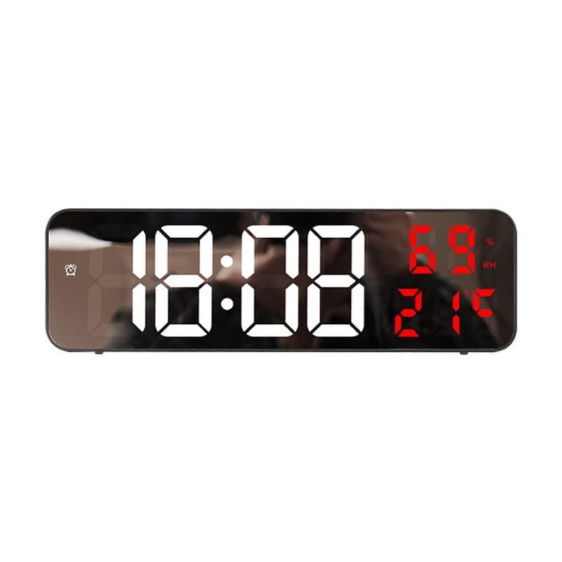 1 PC 9 Inch Large Digital Wall Clock Temperature and Humidity Display Night Mode Table Alarm Clock 12/24H Electronic LED Clock
