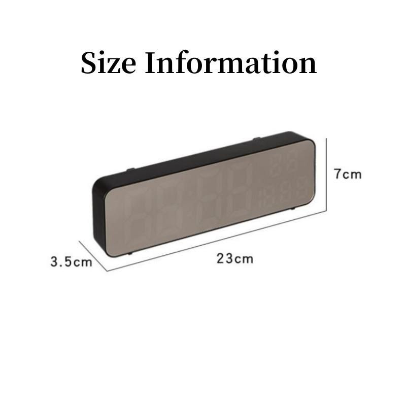 1 PC 9 Inch Large Digital Wall Clock Temperature and Humidity Display Night Mode Table Alarm Clock 12/24H Electronic LED Clock
