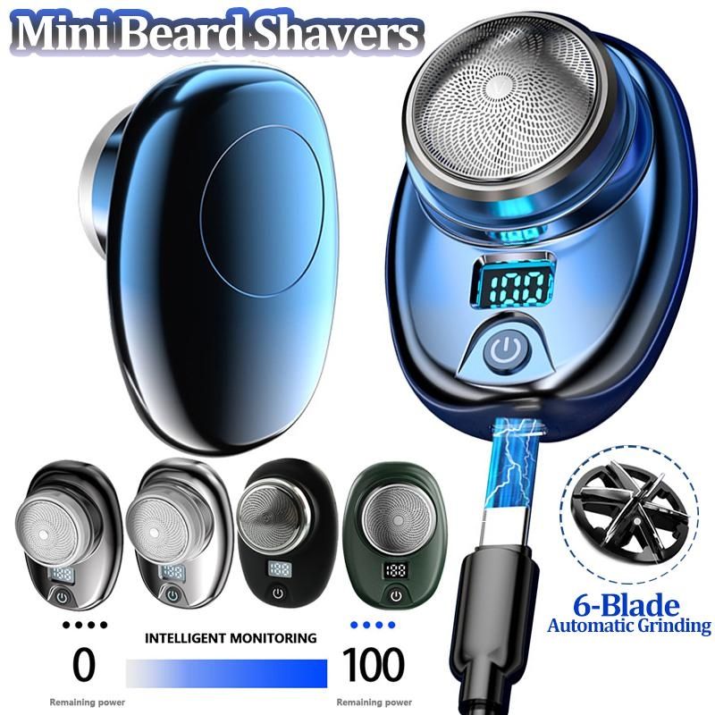 Mini Electric Travel Shaver For Men Pocket Size Washable Rechargeable Portable Painless Cordless Trimmer Knive Face Beard Razor