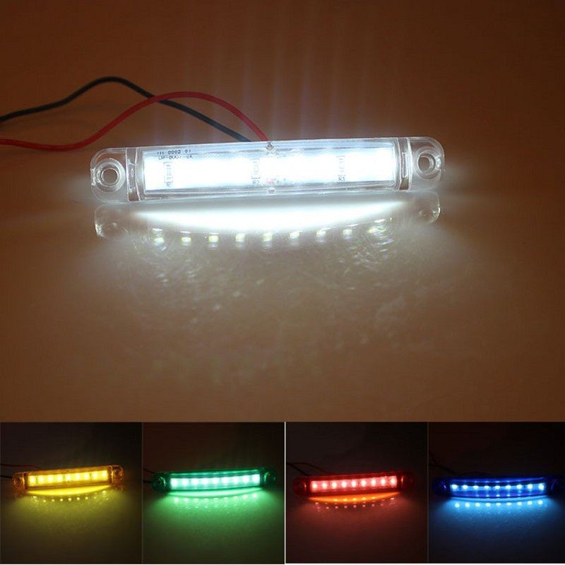 12-24V Truck Side Warning Light 9 LED Muticolor Waterproof Car Width Lamp Trailer Bus Van Signal Marker Bulb