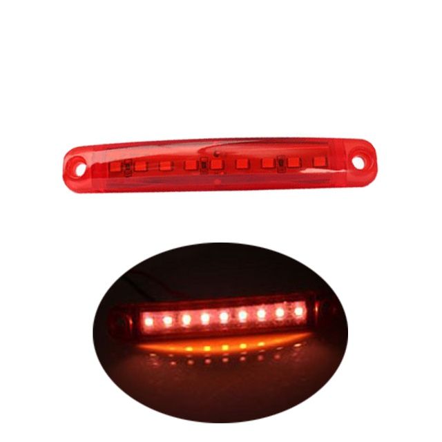 12-24V Truck Side Warning Light 9 LED Muticolor Waterproof Car Width Lamp Trailer Bus Van Signal Marker Bulb