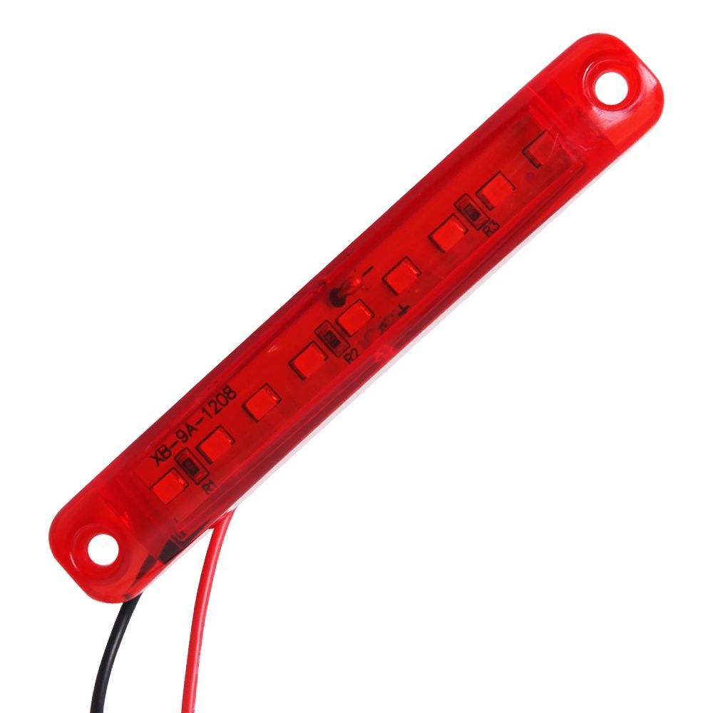 12-24V Truck Side Warning Light 9 LED Muticolor Waterproof Car Width Lamp Trailer Bus Van Signal Marker Bulb
