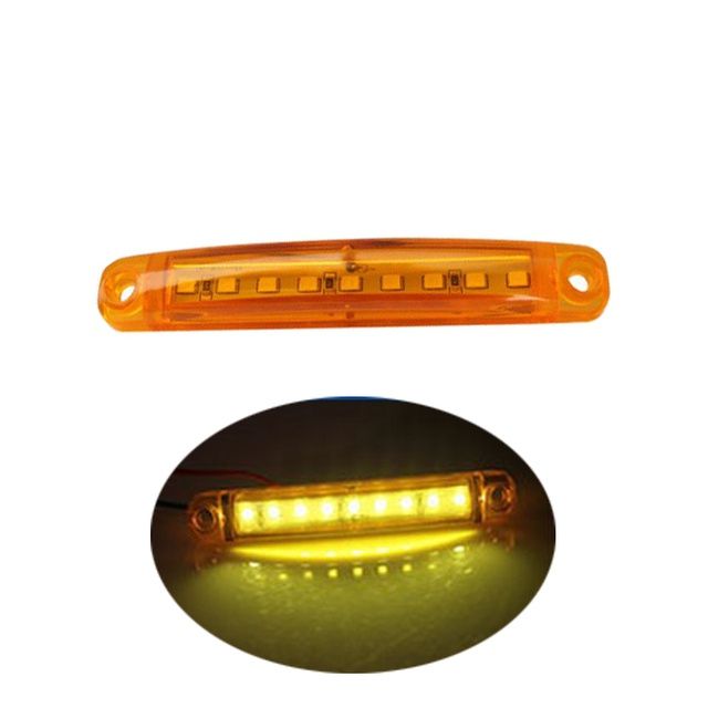 12-24V Truck Side Warning Light 9 LED Muticolor Waterproof Car Width Lamp Trailer Bus Van Signal Marker Bulb