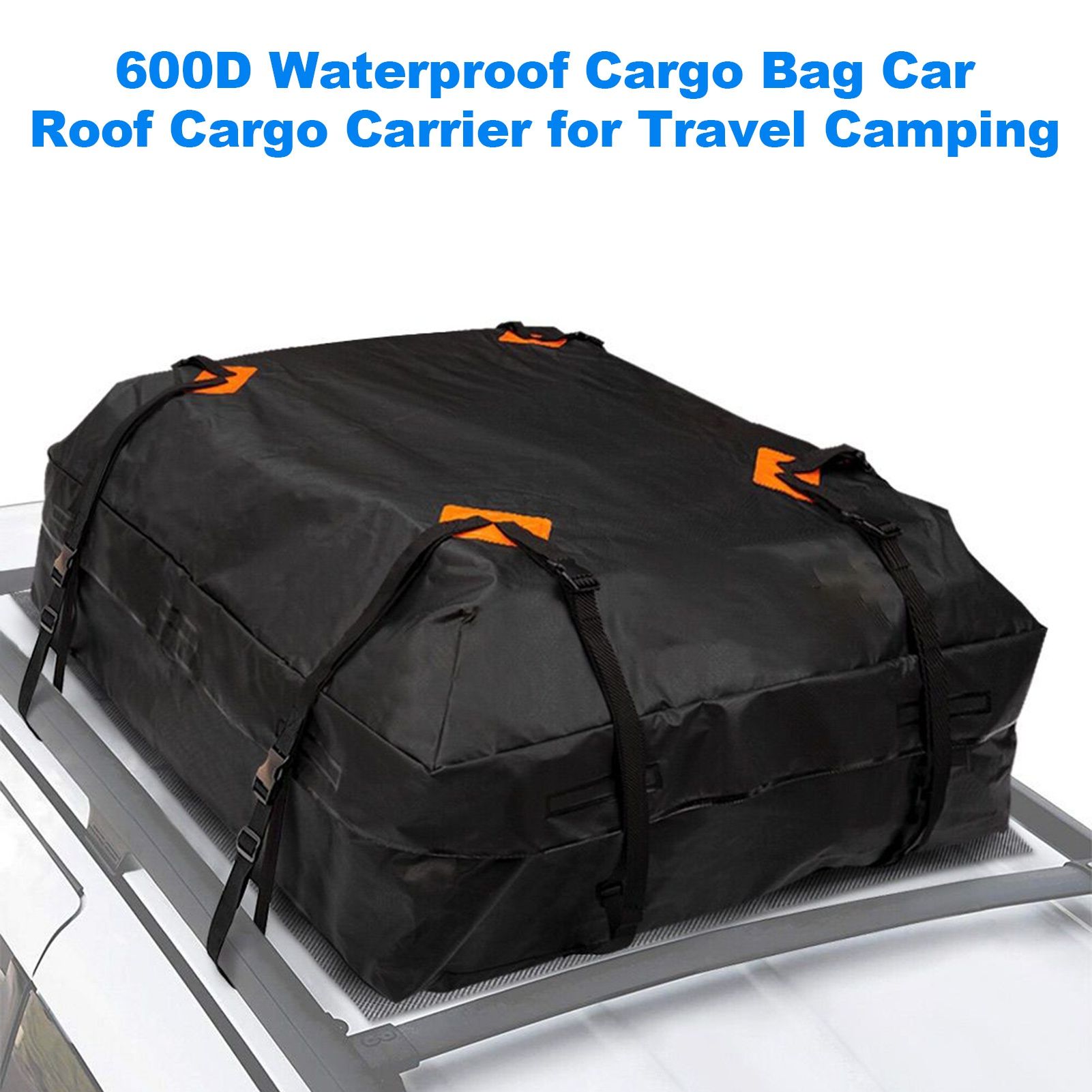 420D Waterproof Cargo Bag Car Roof Cargo Carrier Universal Luggage Bag Storage Cube Bag for Travel Camping Luggage Storage Box