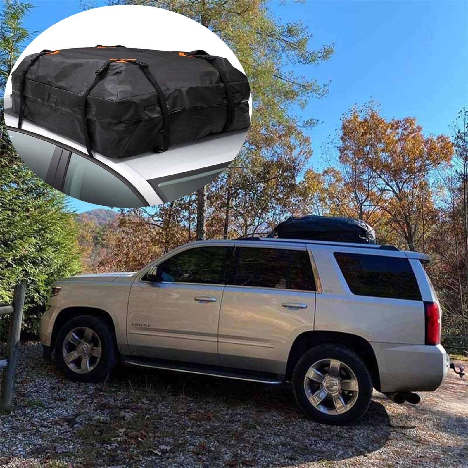 420D Waterproof Cargo Bag Car Roof Cargo Carrier Universal Luggage Bag Storage Cube Bag for Travel Camping Luggage Storage Box