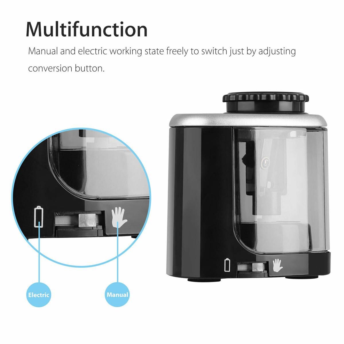 Electric Auto Pencil Sharpener Safe Student Helical Steel Blade Sharpener for Artists Kids Adults Colored Pencils