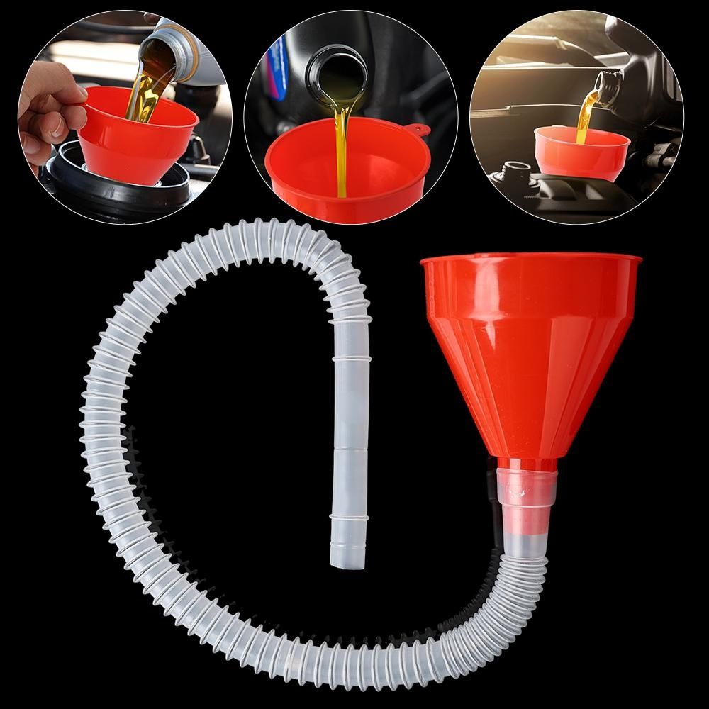 Car Telescopic Refueling Funnel Extension Long Pipe Engine Gasoline Oil Filling Funnels Detachable Hose Funnels Tools