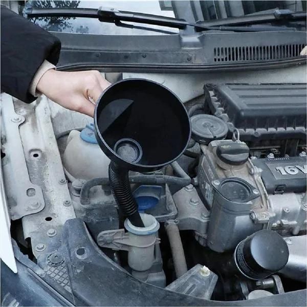 Car Telescopic Refueling Funnel Extension Long Pipe Engine Gasoline Oil Filling Funnels Detachable Hose Funnels Tools