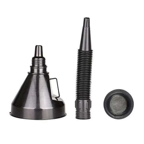 Car Telescopic Refueling Funnel Extension Long Pipe Engine Gasoline Oil Filling Funnels Detachable Hose Funnels Tools