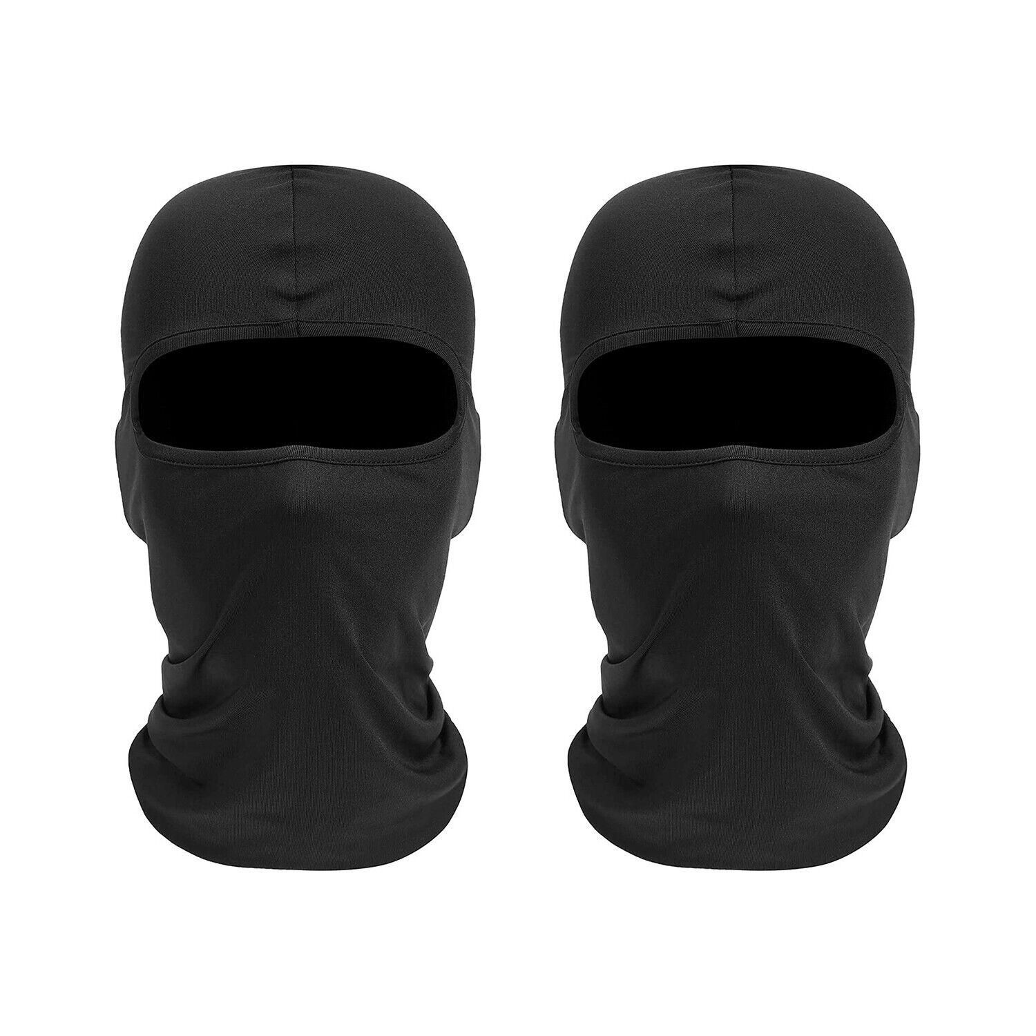 Balaclava Full Face Mask Men Womens Cycling Ski Lycra Warm Neck Black Motor Bike