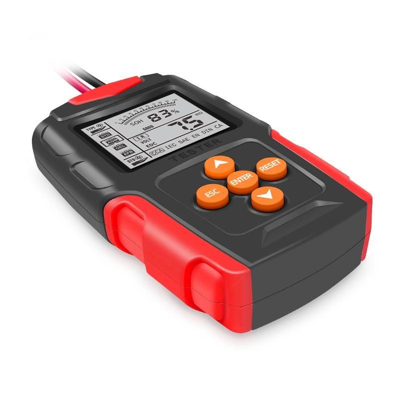 12V 24V Car Battery Tester LCD Battery Analyzer Test Tool Digital Analyzer Tester CCA IR SOH Measurement for Car Truck Boat SUV