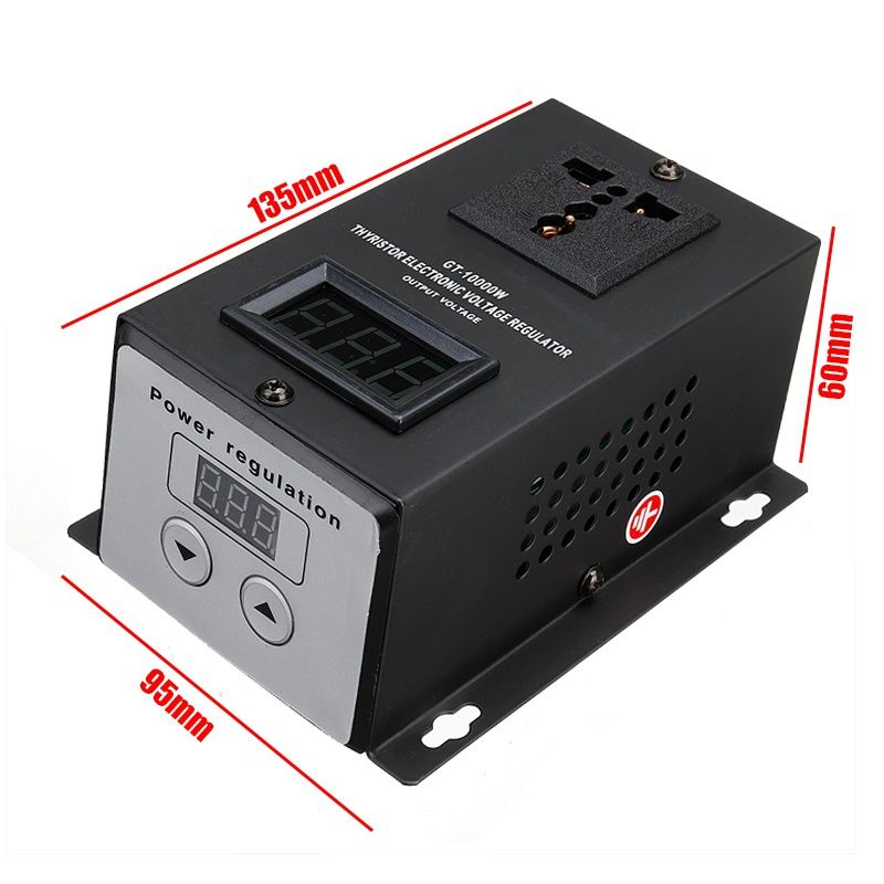 AC 220V 10000W SCR Electronic Voltage Regulator Temperature Speed Adjust Controller Dimming Dimmer Thermostat