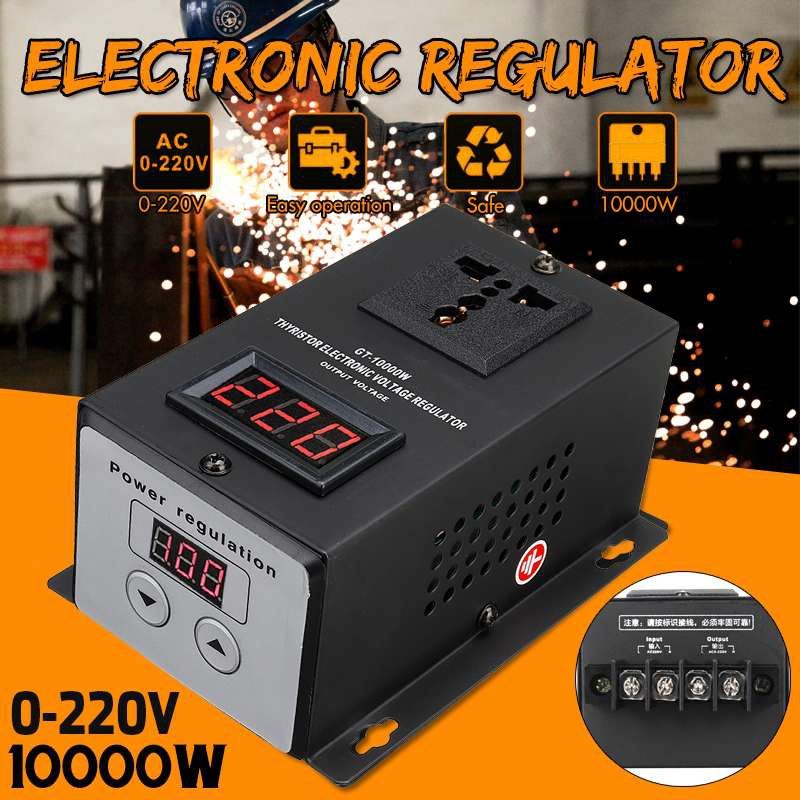 AC 220V 10000W SCR Electronic Voltage Regulator Temperature Speed Adjust Controller Dimming Dimmer Thermostat