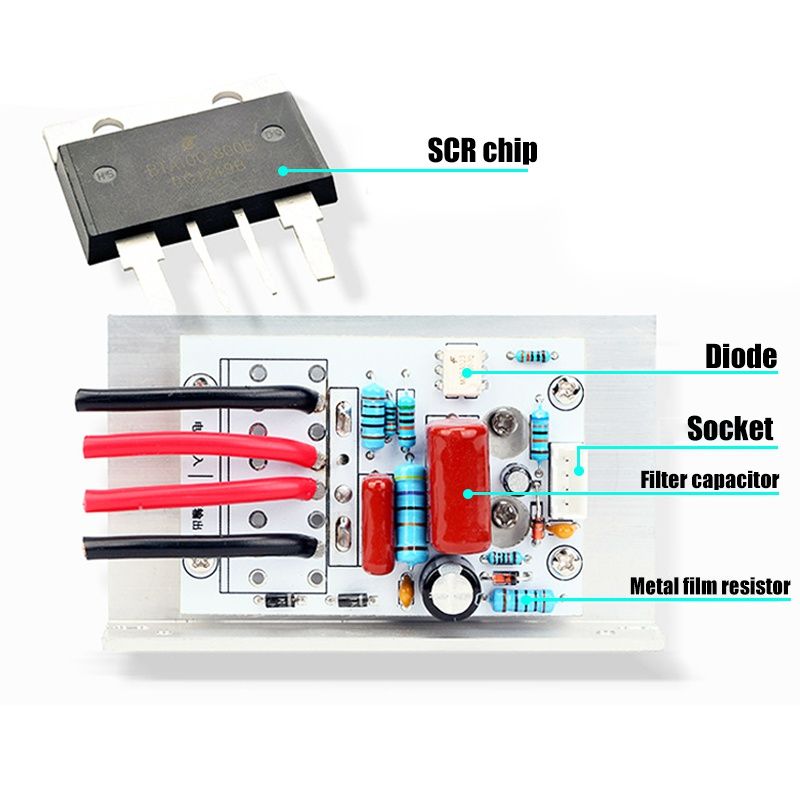 AC 220V 10000W SCR Electronic Voltage Regulator Temperature Speed Adjust Controller Dimming Dimmer Thermostat