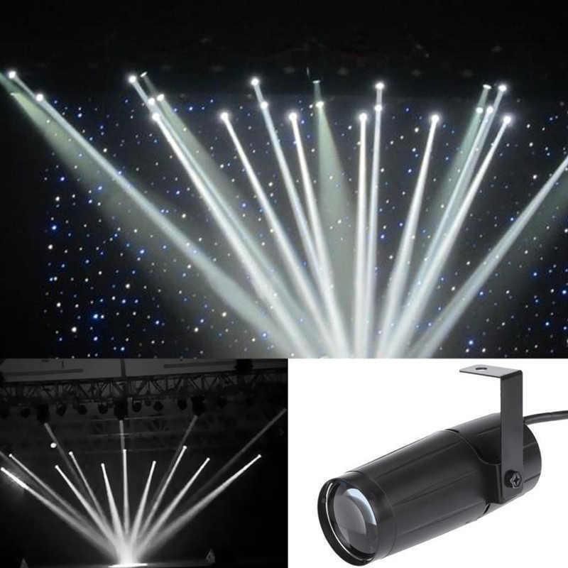 10W LED Mini Stage Light Mirror Ball Lighting Beam Pinspot Light Show Home Decor