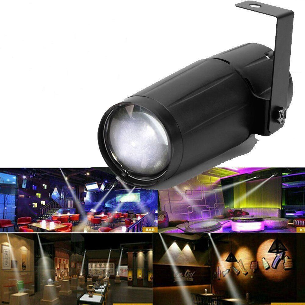 10W LED Mini Stage Light Mirror Ball Lighting Beam Pinspot Light Show Home Decor