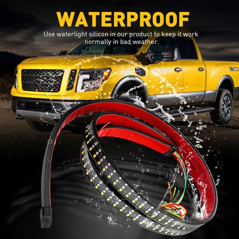 48" Inch Truck Tailgate Strip LED Sequential Brake Signal Reverse Tail Light Bar
