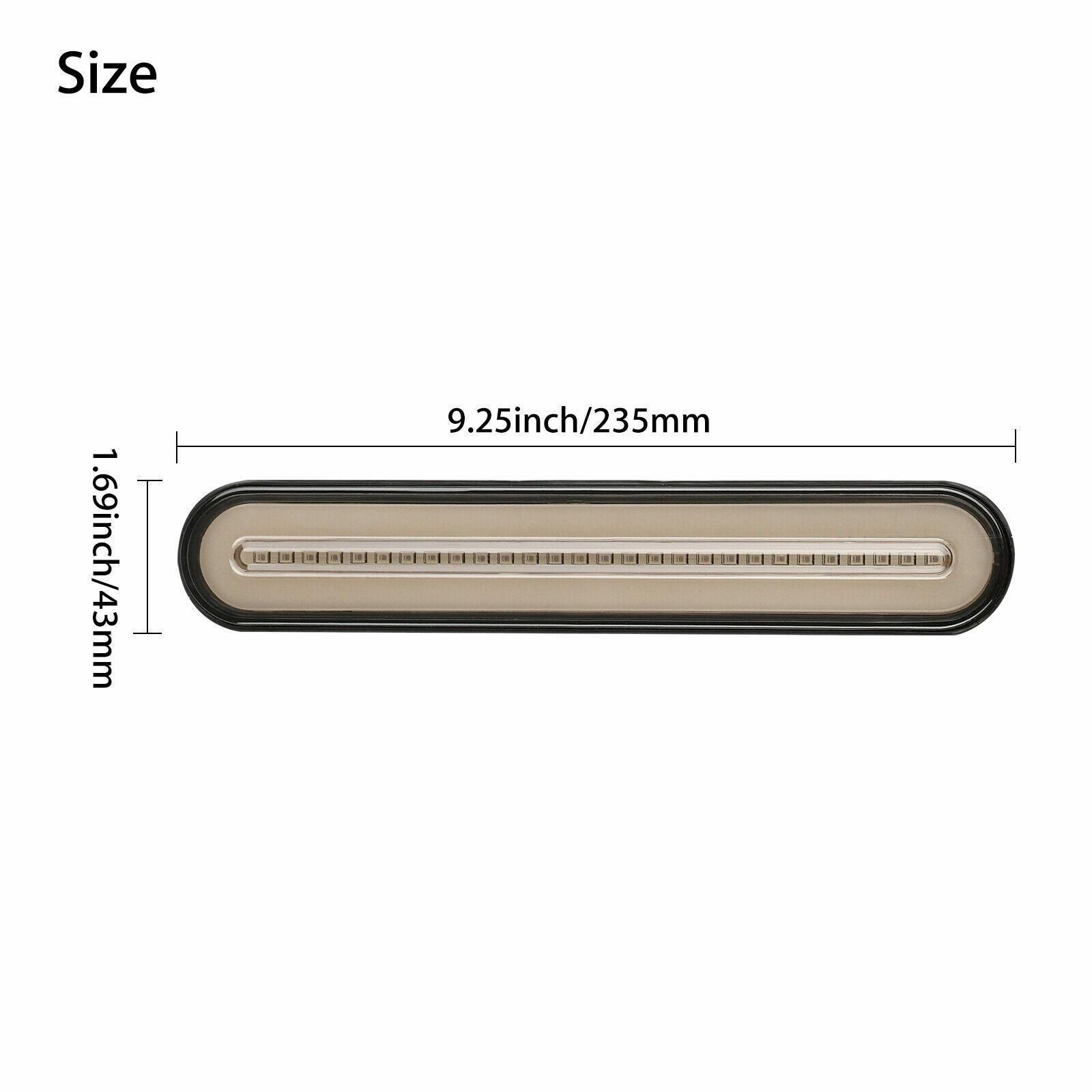 2PCS 100W LED Car Truck Flowing Stop Brake Turn Signal Tail Strip Light