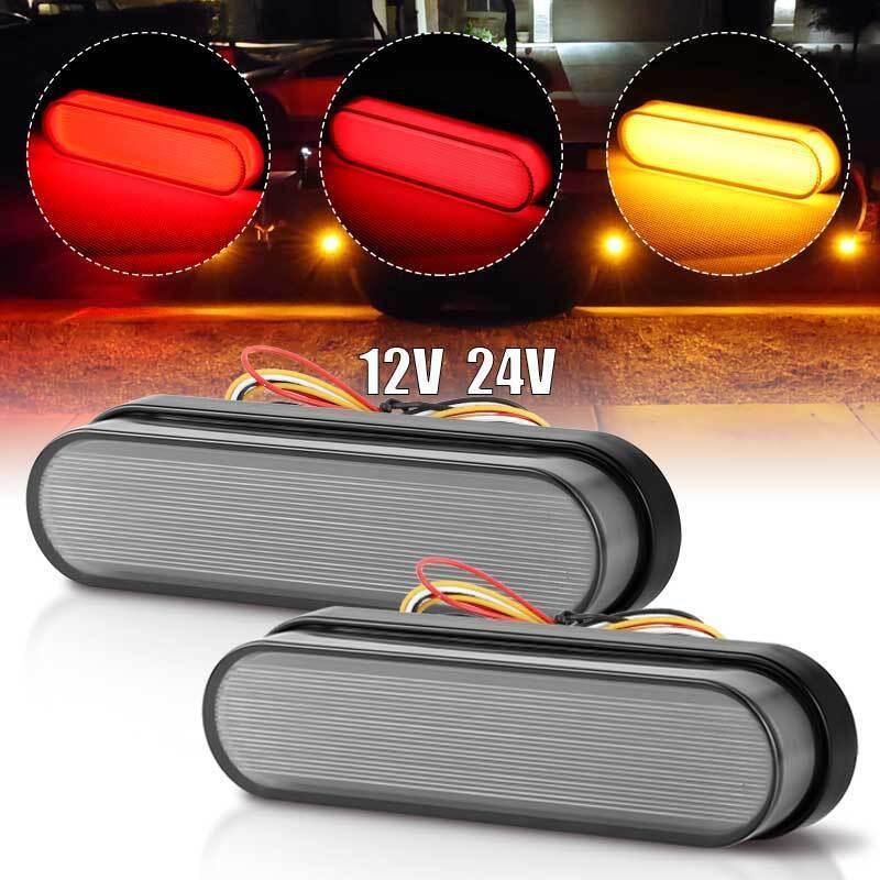 2 psc LED Truck Trailer DRLLight Bar Brake Flowing Turn Signal Stop Tail Strip