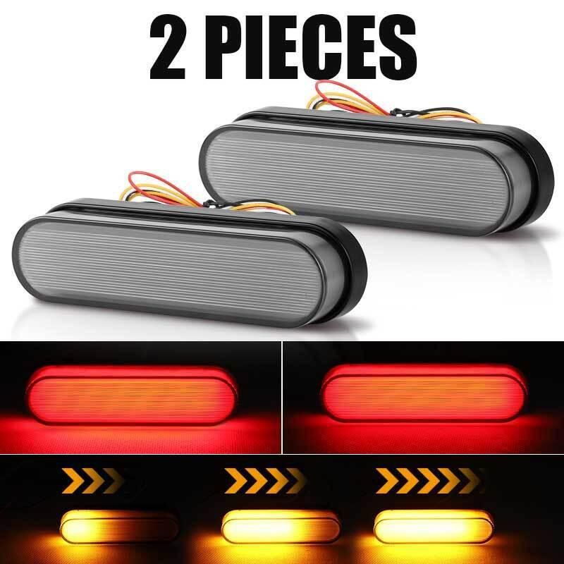 2 psc LED Truck Trailer DRLLight Bar Brake Flowing Turn Signal Stop Tail Strip