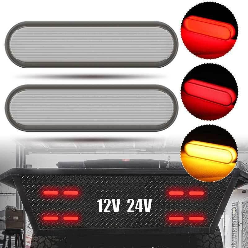 2 psc LED Truck Trailer DRLLight Bar Brake Flowing Turn Signal Stop Tail Strip