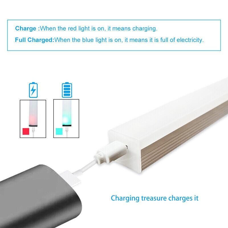 LED Light USB Under Cabinet Closet light Motion Sensor Kitchen Counter Night Wall Lamp