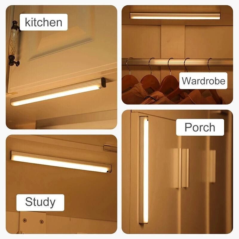 LED Light USB Under Cabinet Closet light Motion Sensor Kitchen Counter Night Wall Lamp