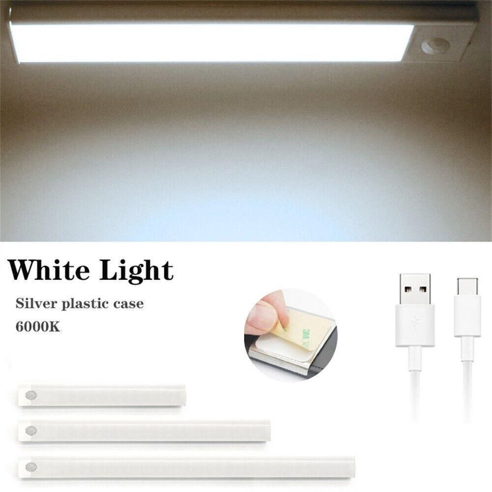 LED Light USB Under Cabinet Closet light Motion Sensor Kitchen Counter Night Wall Lamp