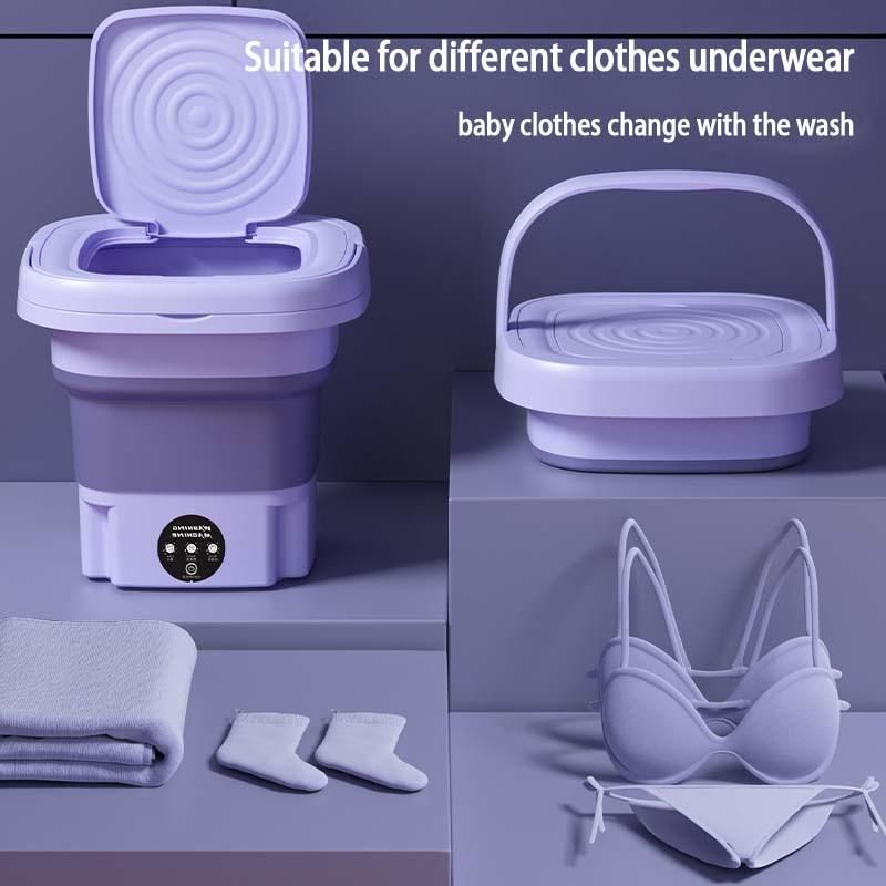 Portable Foldable Washing Machine With Spin Dryer Automatic Mini Underwear Sock 110v/220V Washing Machine With Centrifuge 8L