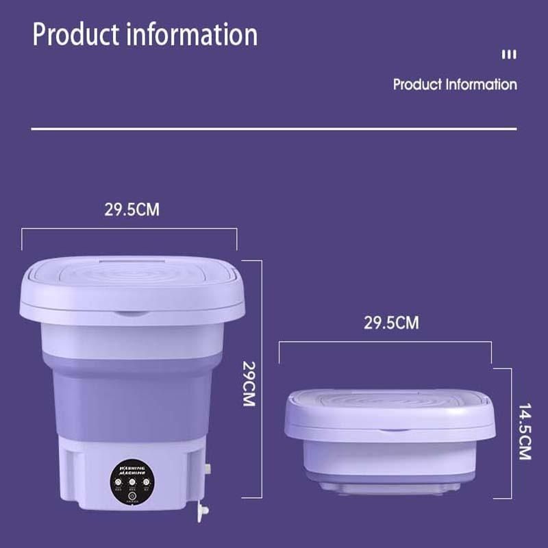 Portable Foldable Washing Machine With Spin Dryer Automatic Mini Underwear Sock 110v/220V Washing Machine With Centrifuge 8L