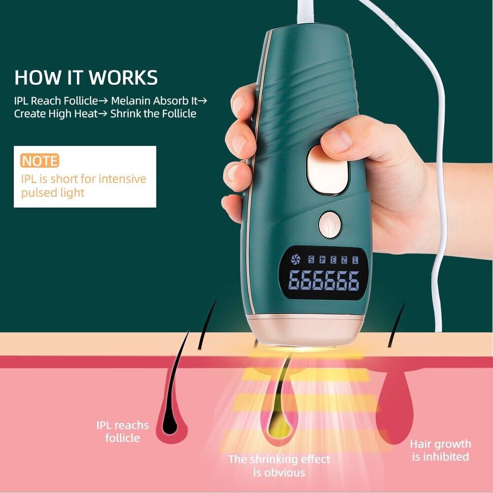 Laser IPL Permanent Hair Removal Machine Face Body Skin Painless Epilator Beauty