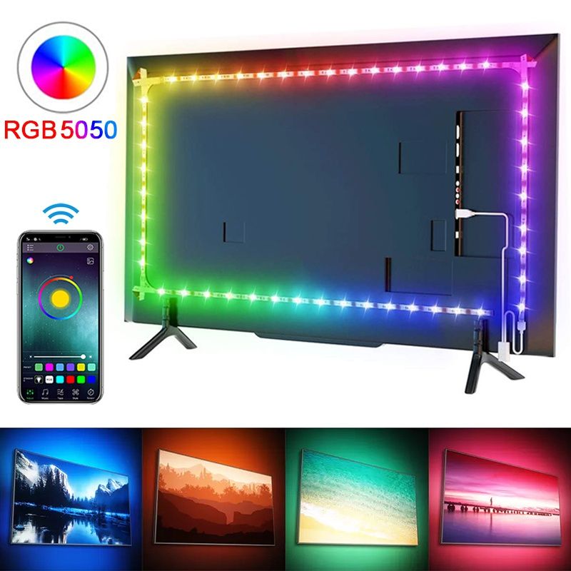 RGB 5050 Led Strip Light Bluetooth App 5v USB Led Tape Flexible Diode Tape for TV Backlight Game Room Decoration
