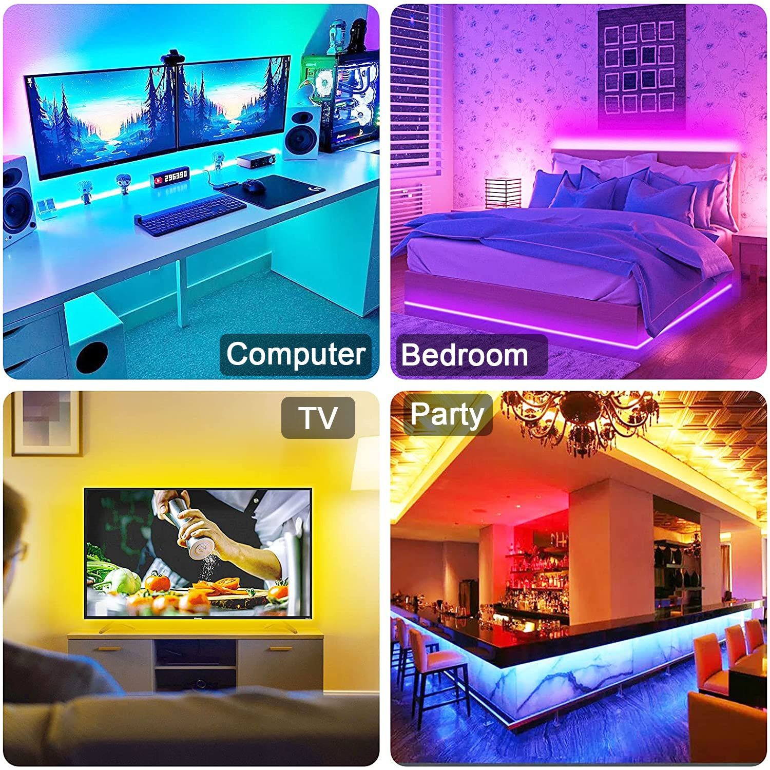 RGB 5050 Led Strip Light Bluetooth App 5v USB Led Tape Flexible Diode Tape for TV Backlight Game Room Decoration
