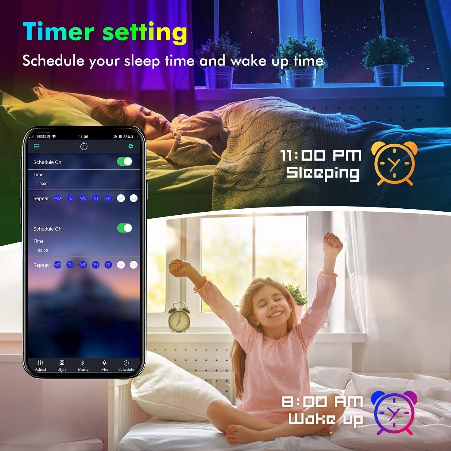 RGB 5050 Led Strip Light Bluetooth App 5v USB Led Tape Flexible Diode Tape for TV Backlight Game Room Decoration