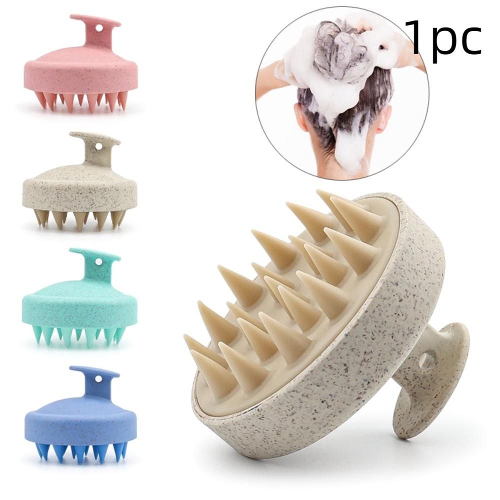 Silicone Shampoo Brush Head Scalp Massage Comb Hair Washing Comb Body Massage Brush Bath Shower Brush Salon Hairdressing Tool