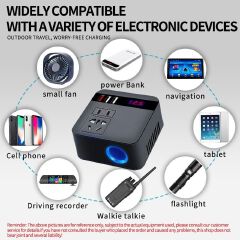 Car Inverter 12V/24V DC To 110V/220V AC Cigarette Lighter Power Supply Inverter Adapter with QC 3.0 USB Charger Fast Charging