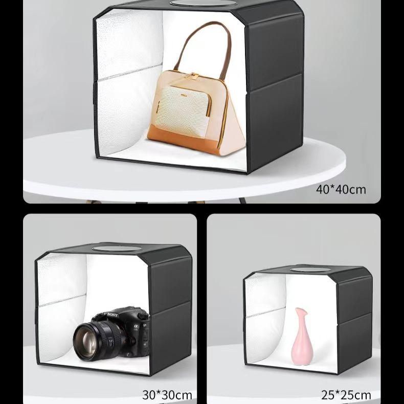 25/30/40CM LED Photography Studio Foldable Shooting Tent Box Kit Photo Light Box 6 Background Board Portable Dimmable Softbox