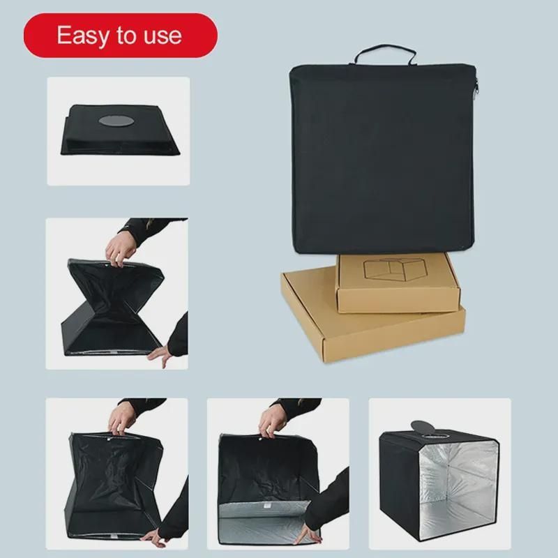 25/30/40CM LED Photography Studio Foldable Shooting Tent Box Kit Photo Light Box 6 Background Board Portable Dimmable Softbox