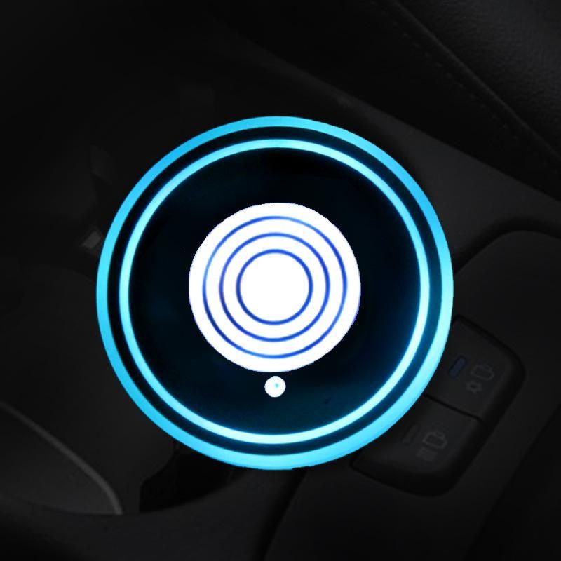1Pc/2Pcs Cup Pad Car Accessories LED Light Cover Interior Decoration Lamp 7 Colors