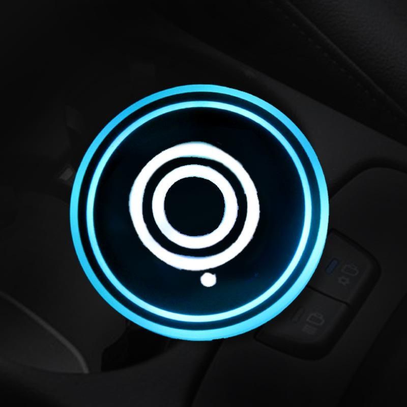 1Pc/2Pcs Cup Pad Car Accessories LED Light Cover Interior Decoration Lamp 7 Colors