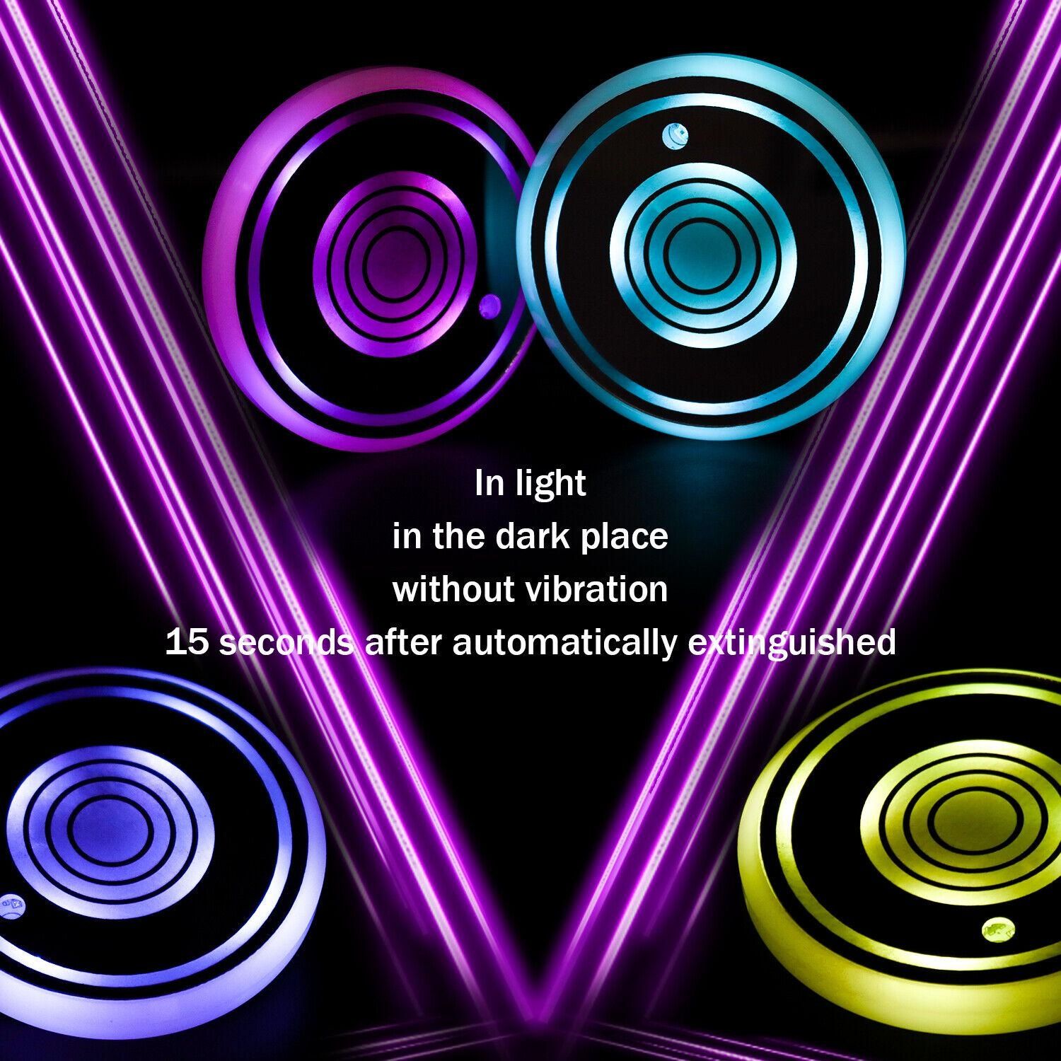 1Pc/2Pcs Cup Pad Car Accessories LED Light Cover Interior Decoration Lamp 7 Colors